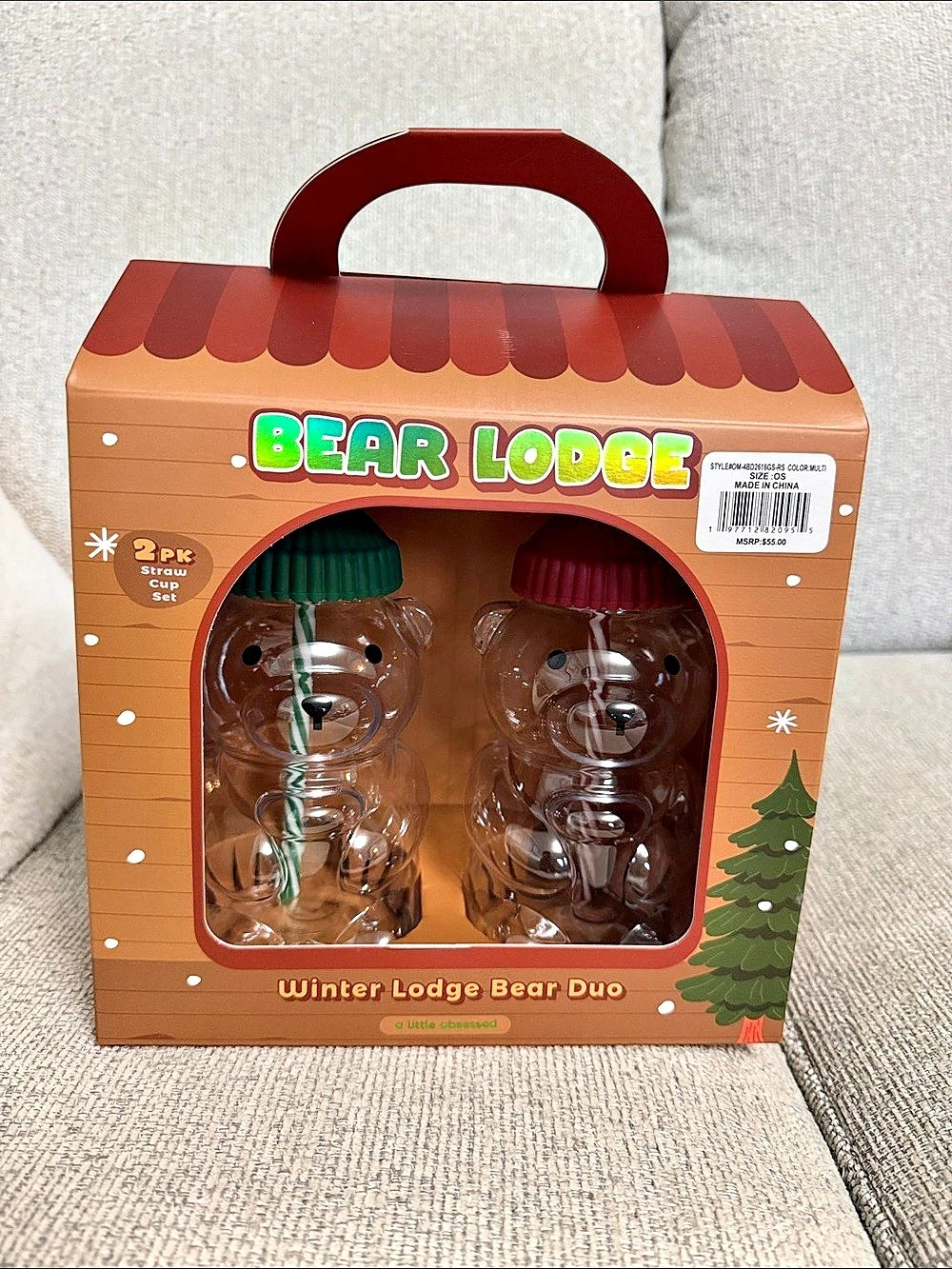 a little obsessed - Winter Lodge Bear Duo 2-Pack Bear Straw Cup Set VIRAL